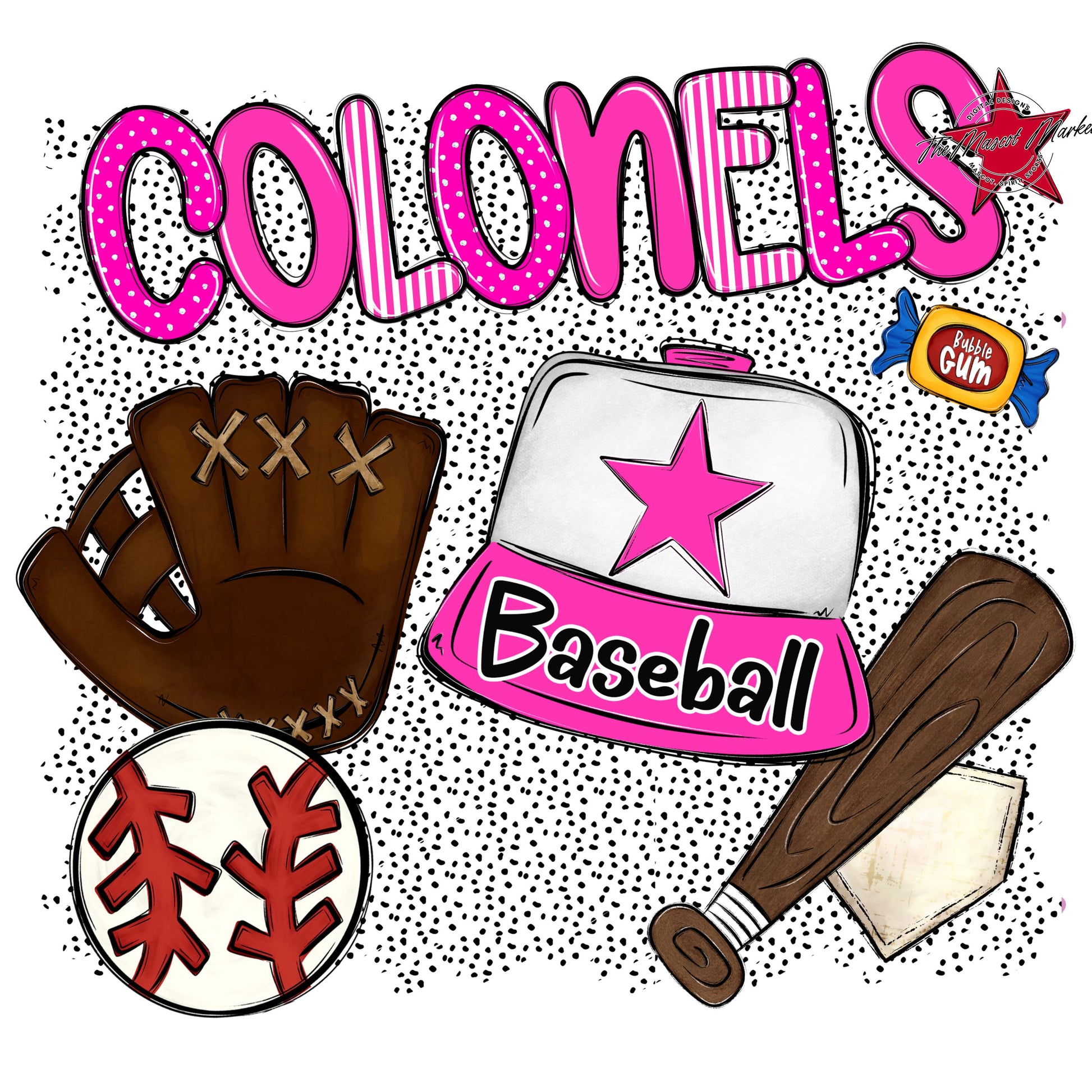 Colonels Baseball Spirit-Pink