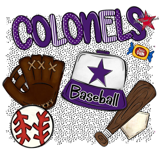 Colonels Baseball Spirit-Purple