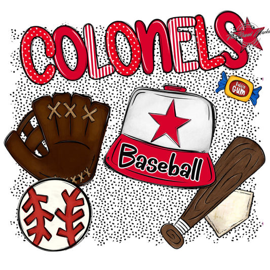 Colonels Baseball Spirit-Red