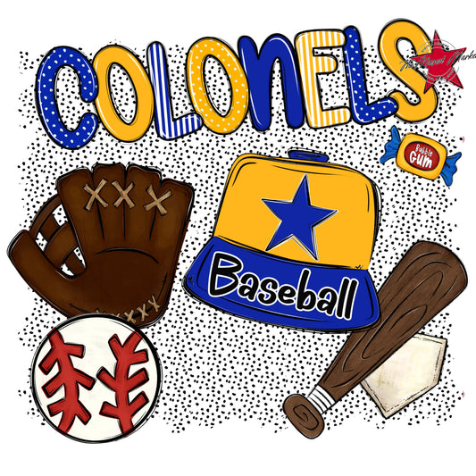 Colonels Baseball Spirit-Royal Blue & Yellow