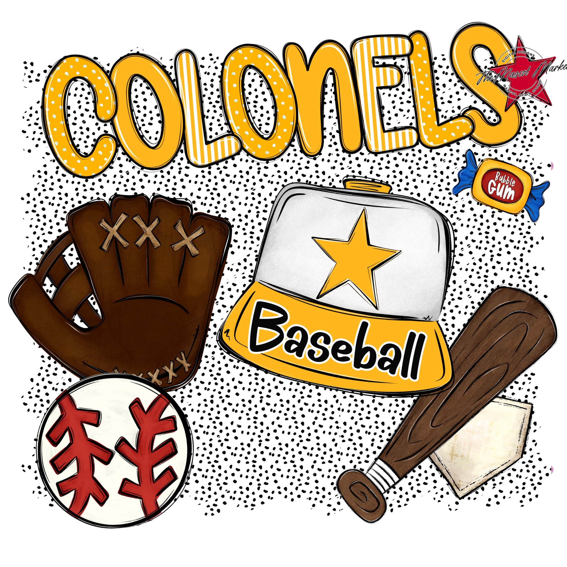 Colonels Baseball Spirit-Yellow