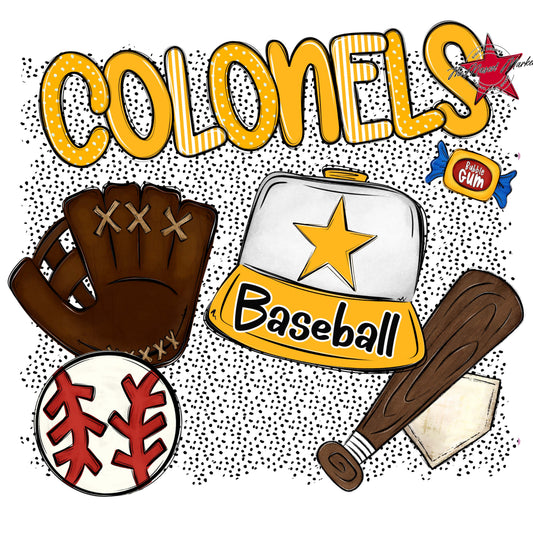 Colonels Baseball Spirit-Yellow