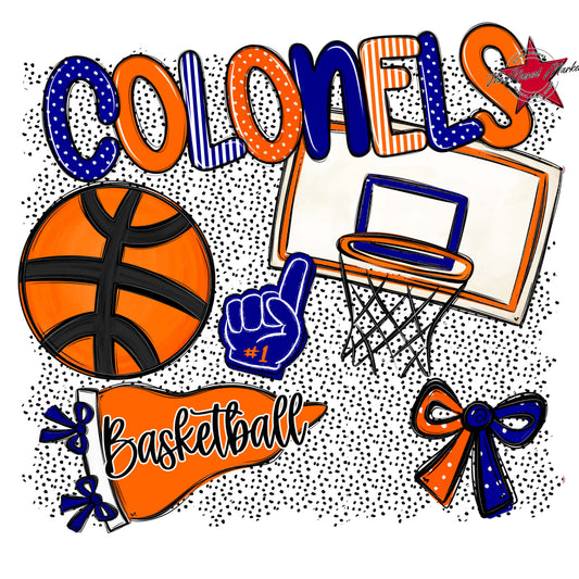 Colonels Basketball Spirit-Blue & Orange