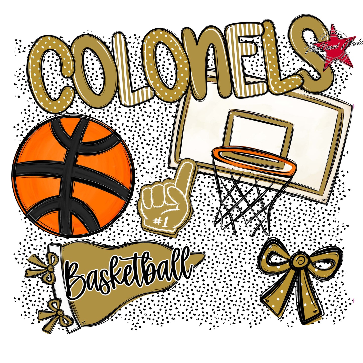 Colonels Basketball Spirit-Gold