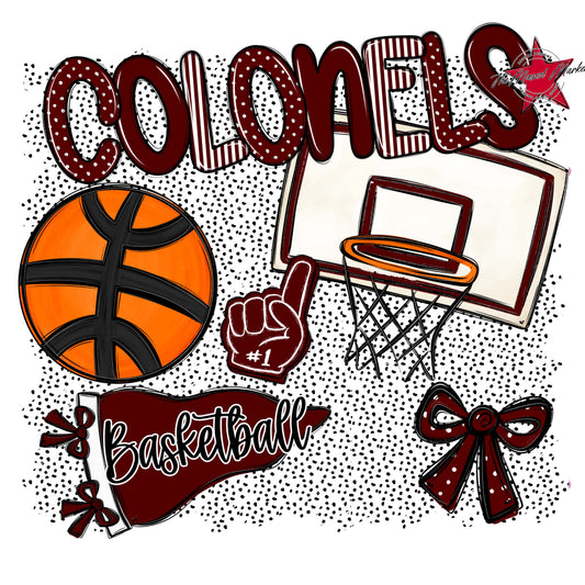 Colonels Basketball Spirit-Maroon