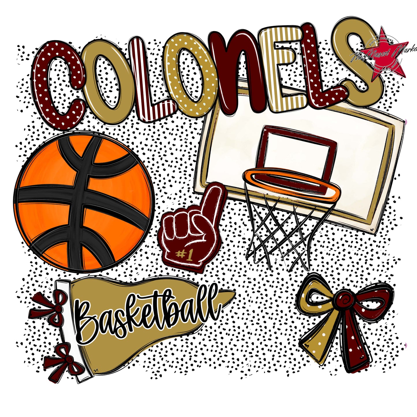 Colonels Basketball Spirit-Maroon & Gold