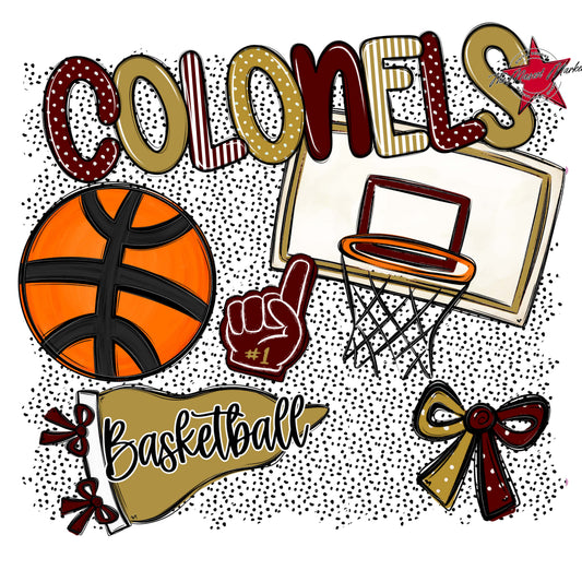 Colonels Basketball Spirit-Maroon & Gold