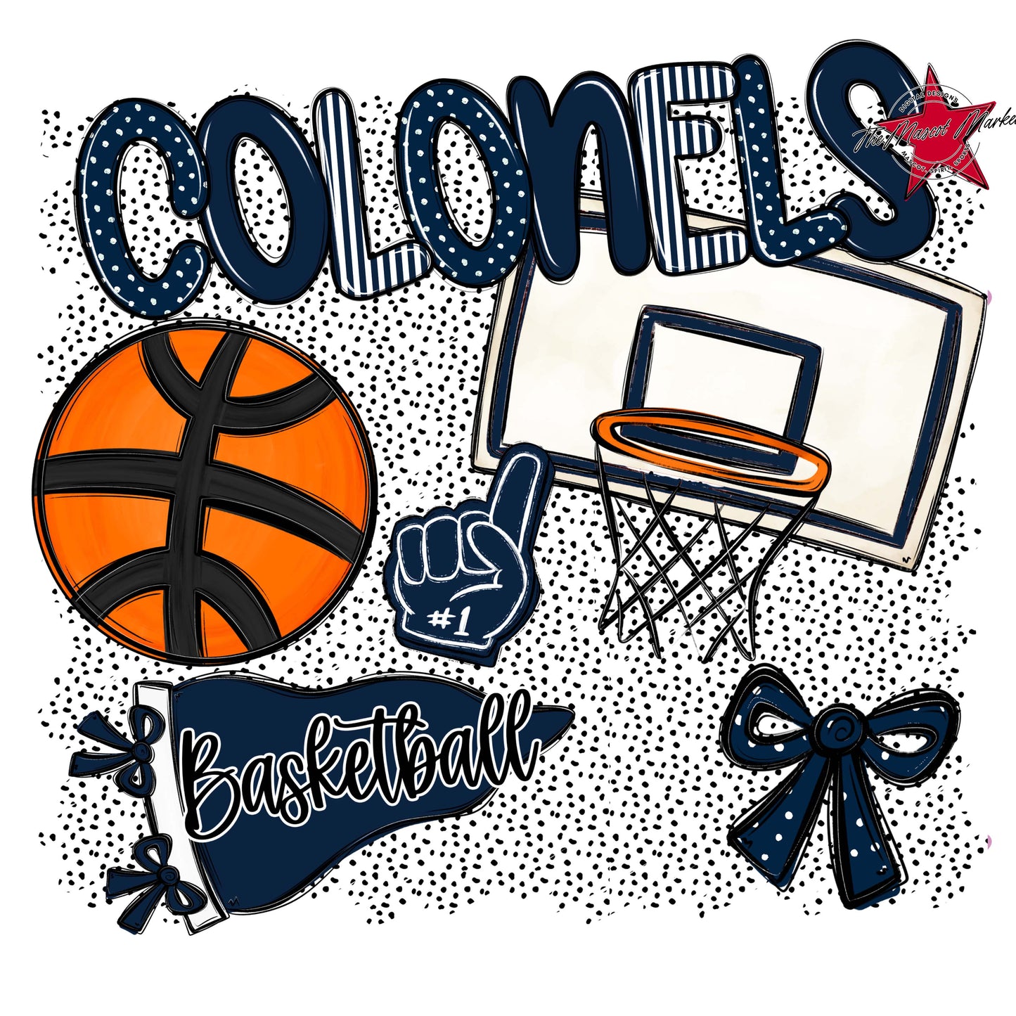 Colonels Basketball Spirit-Navy