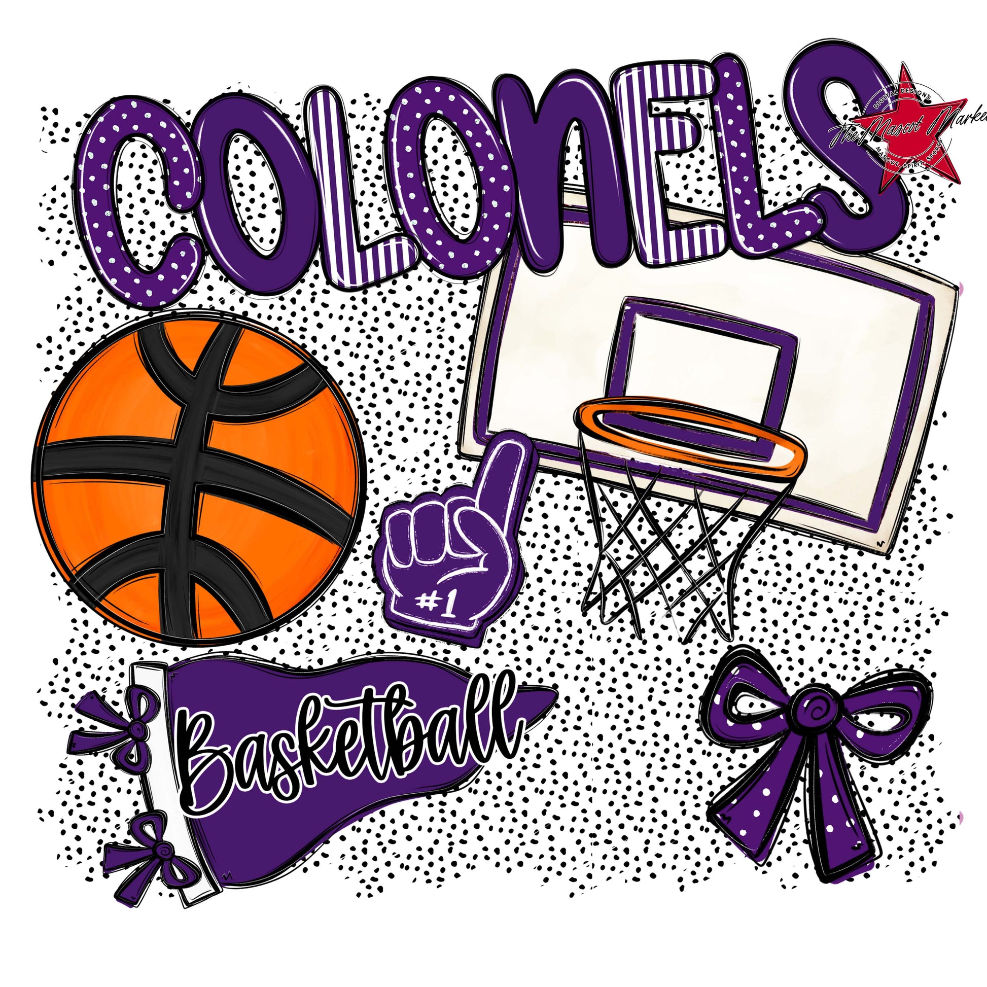 Colonels Basketball Spirit-Purple