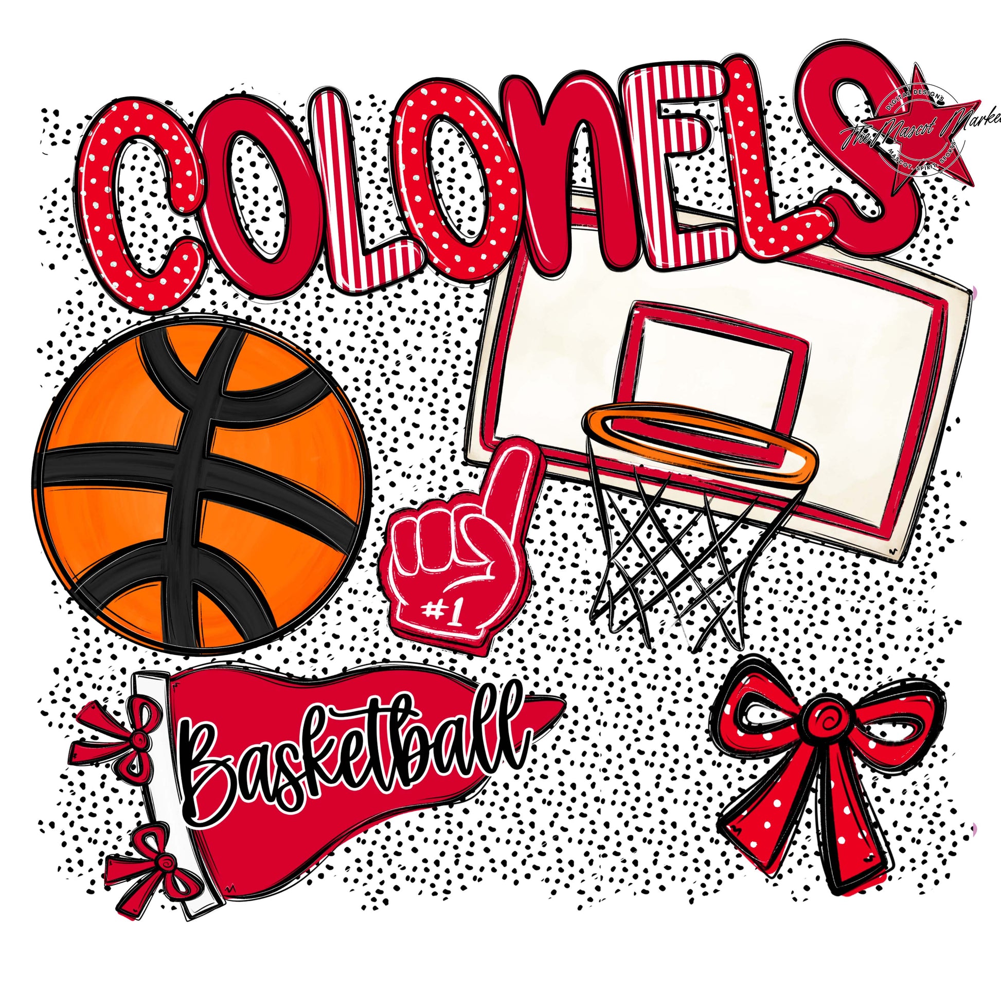 Colonels Basketball Spirit-Red