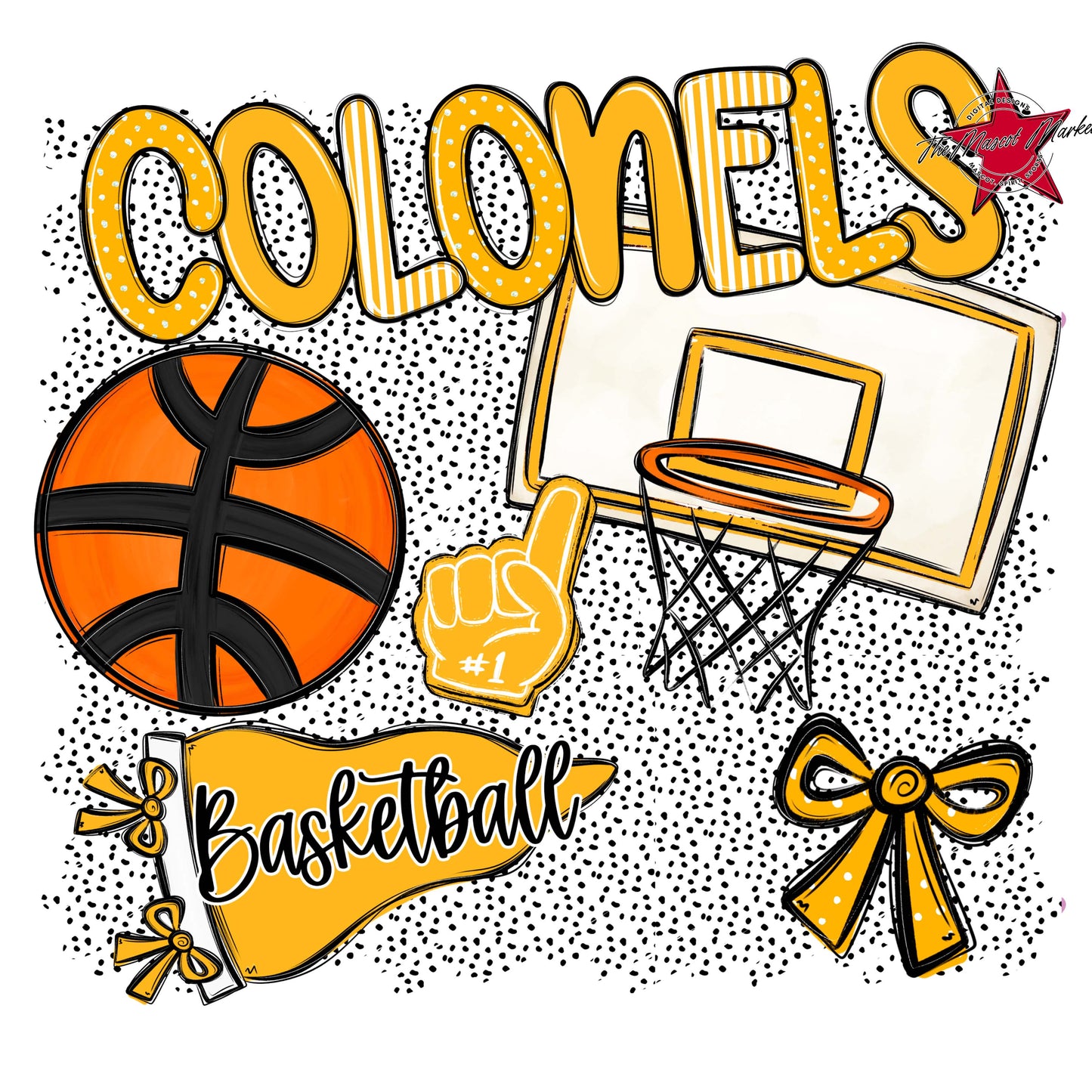 Colonels Basketball Spirit-Yellow