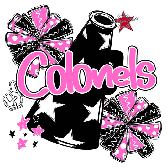 Colonels Cheer Megaphone Design-Baby Pink