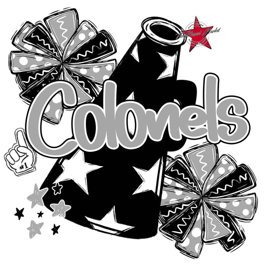 Colonels Cheer Megaphone Design-Grey