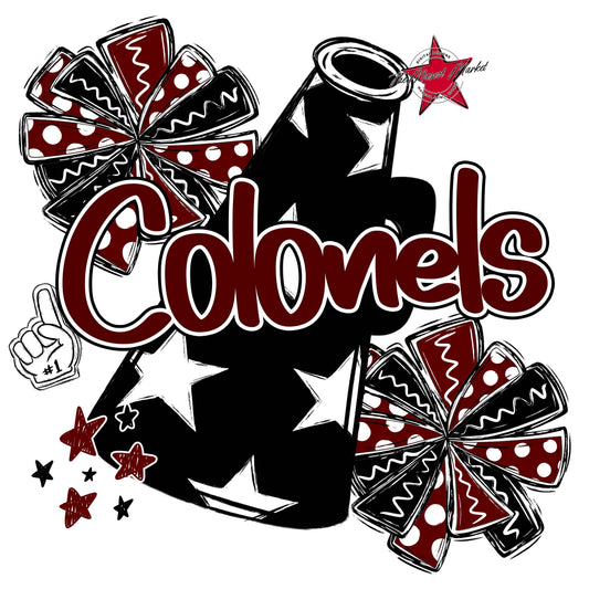 Colonels Cheer Megaphone Design-Maroon