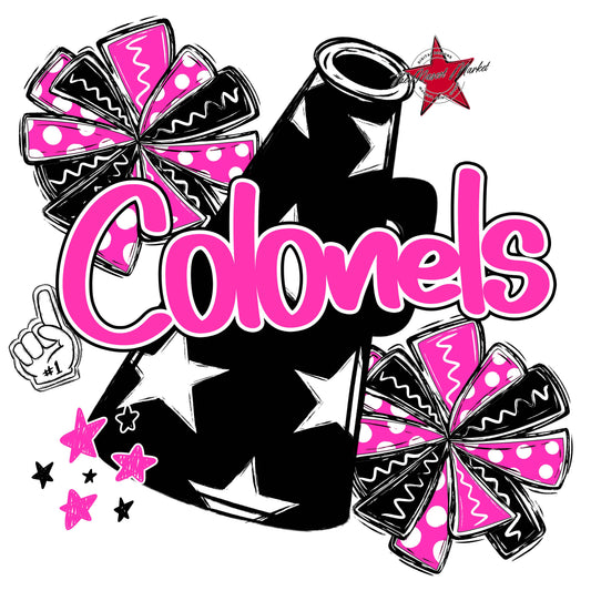 Colonels Cheer Megaphone Design-Pink