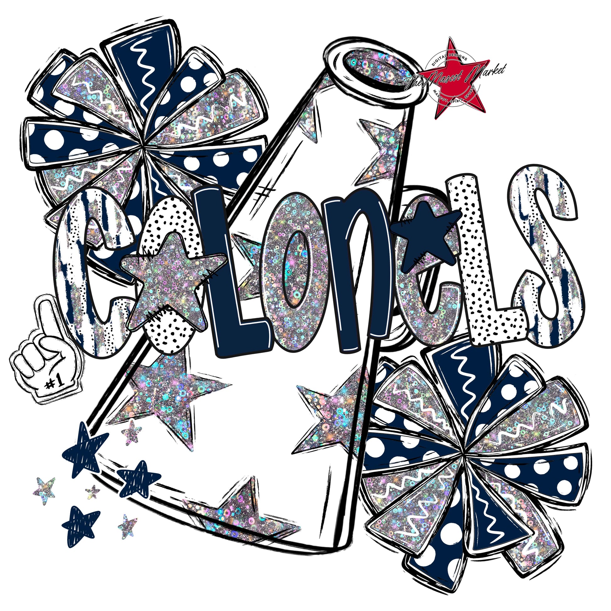 Colonels Cheer Megaphone Scrape-Navy