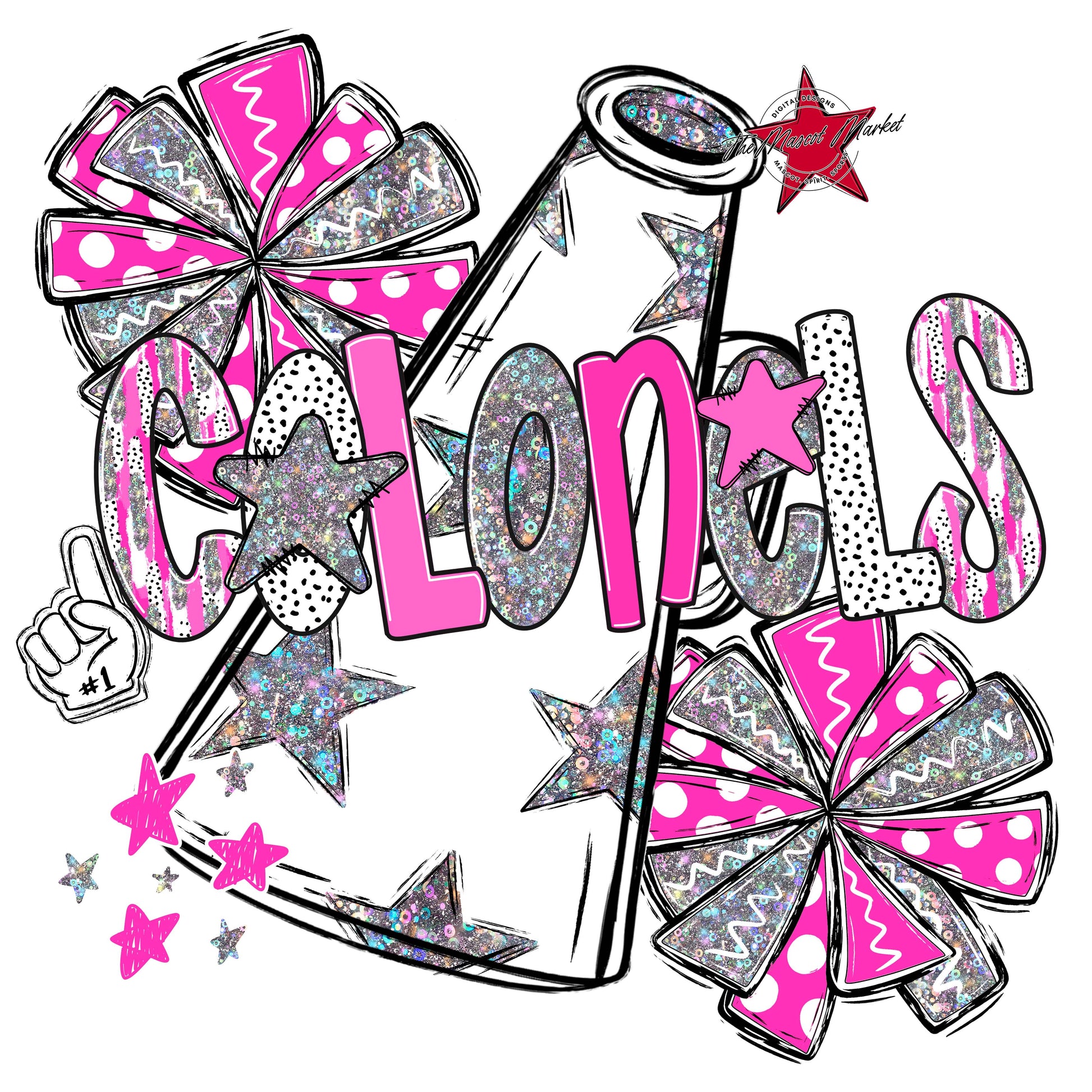 Colonels Cheer Megaphone Scrape-Pink