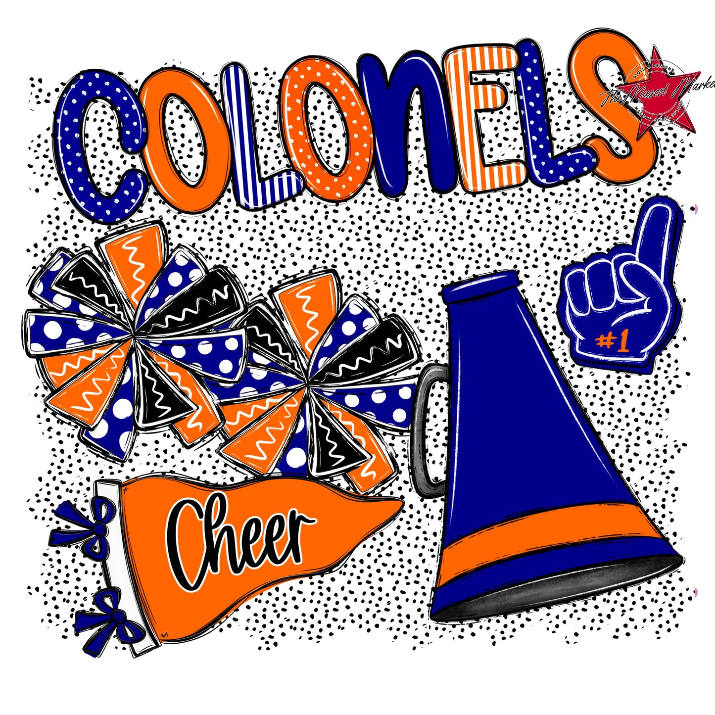 Colonels Cheer Spirit-Blue & Orange