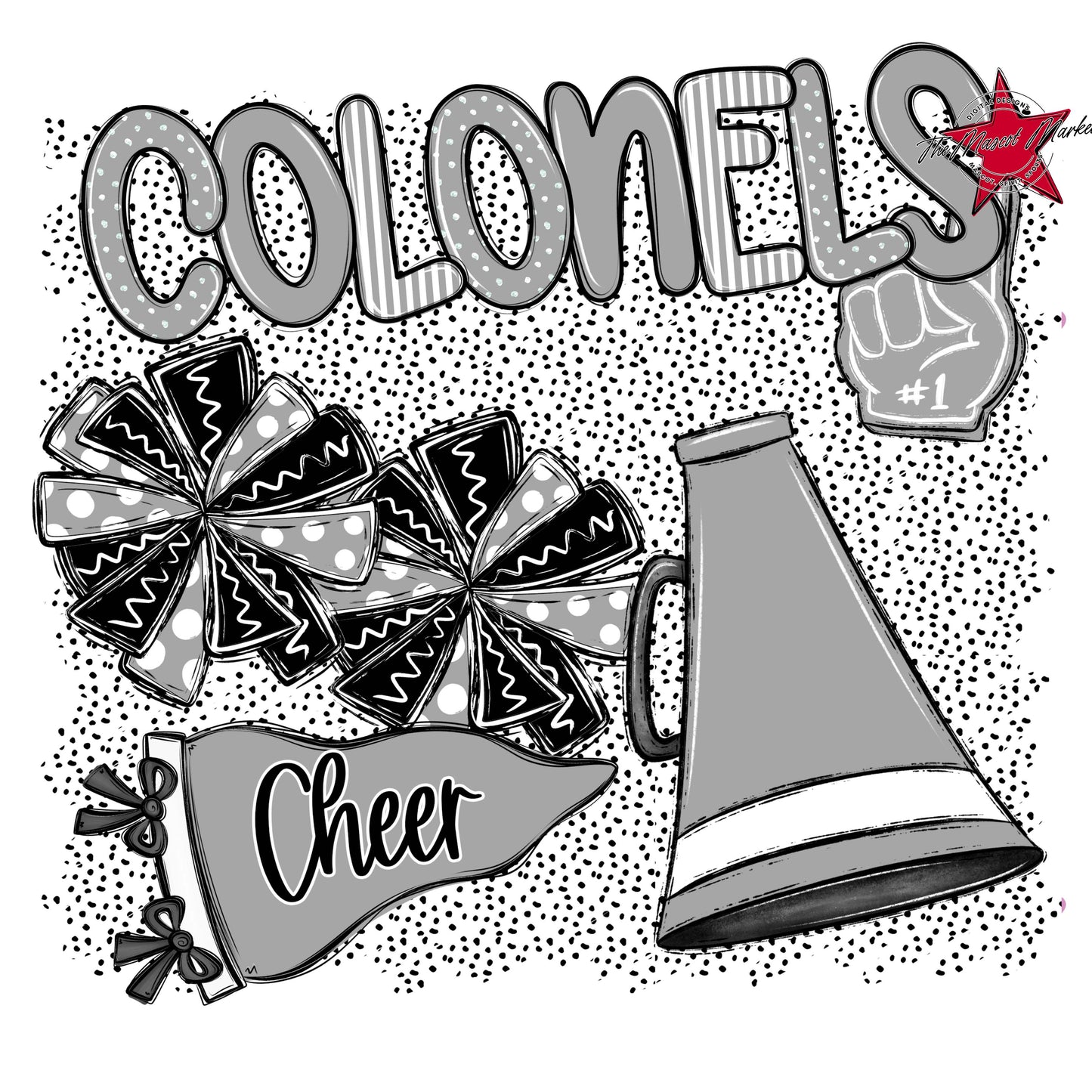 Colonels Cheer Spirit-Grey
