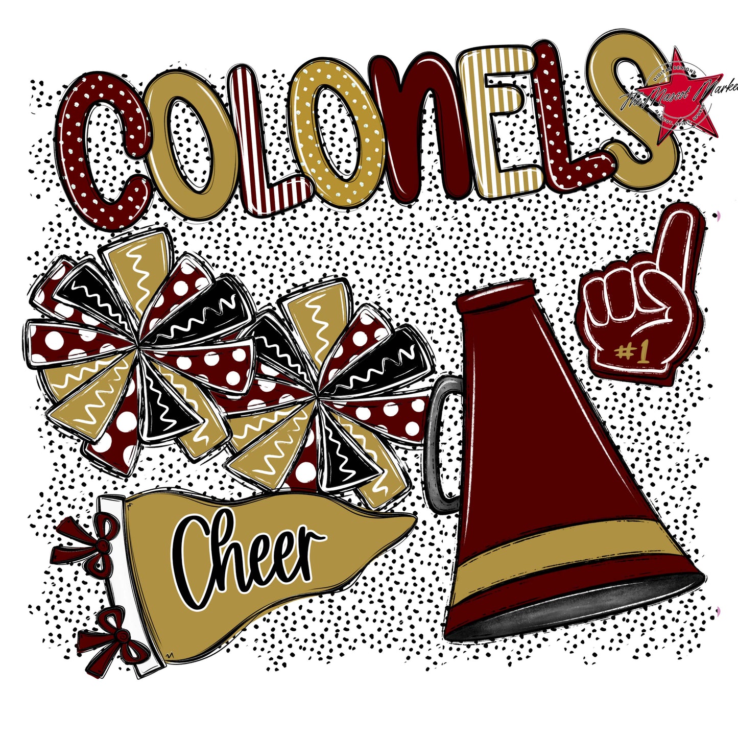 Colonels Cheer Spirit-Maroon & Gold