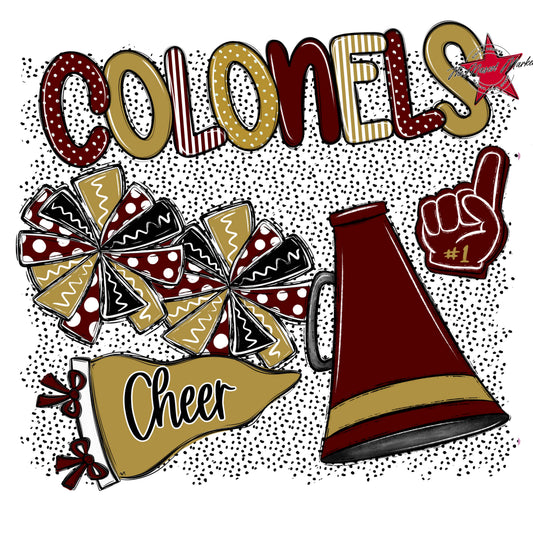 Colonels Cheer Spirit-Maroon & Gold
