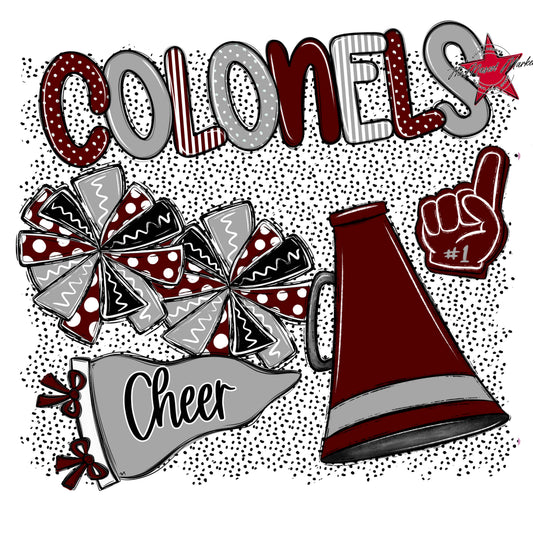 Colonels Cheer Spirit-Maroon & Grey