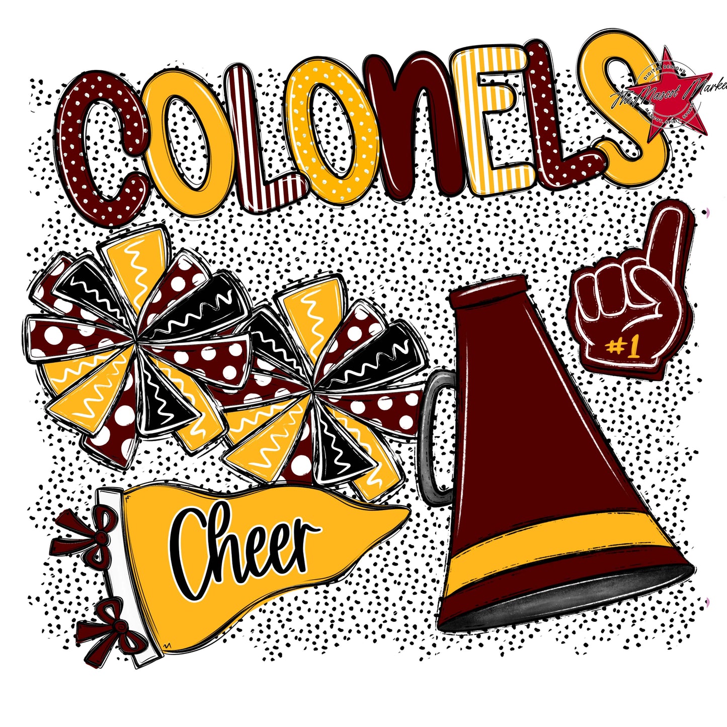 Colonels Cheer Spirit-Maroon & Yellow
