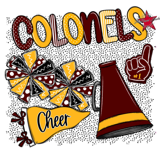 Colonels Cheer Spirit-Maroon & Yellow