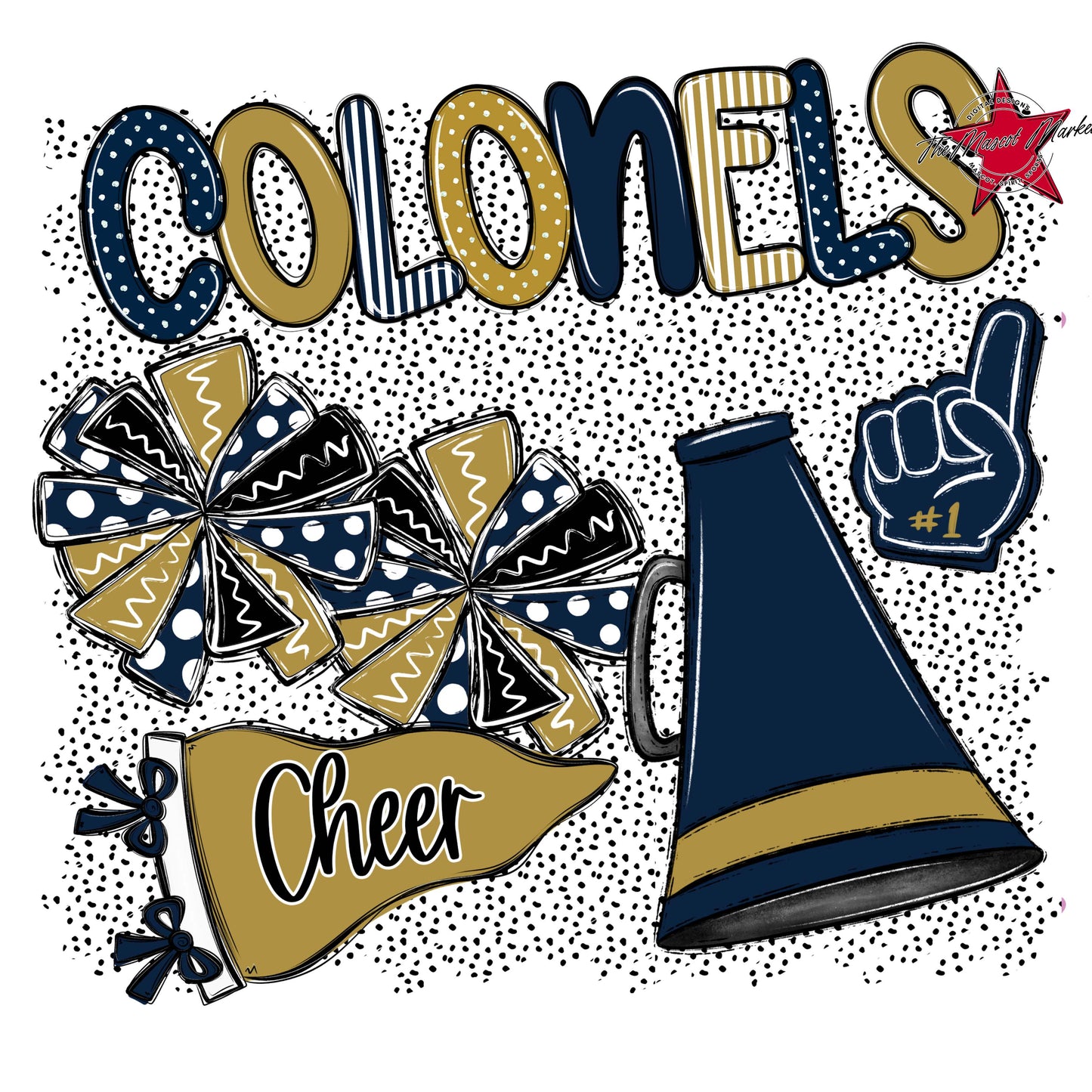 Colonels Cheer Spirit-Navy & Gold