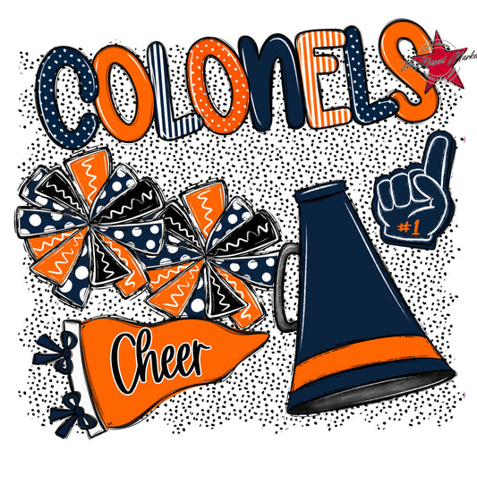 Colonels Cheer Spirit-Navy & Orange