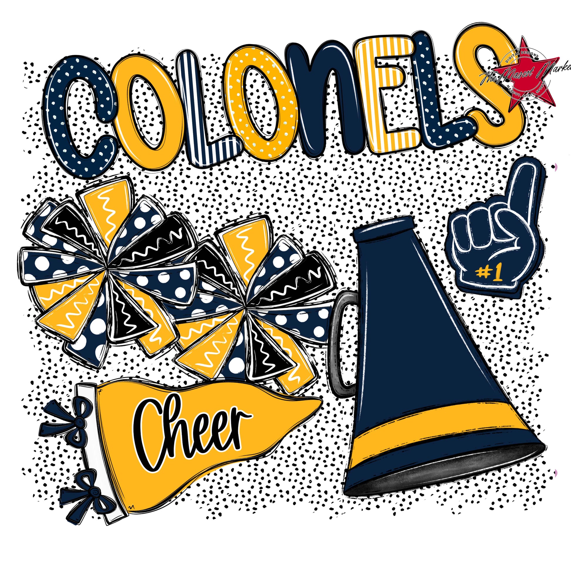 Colonels Cheer Spirit-Navy & Yellow