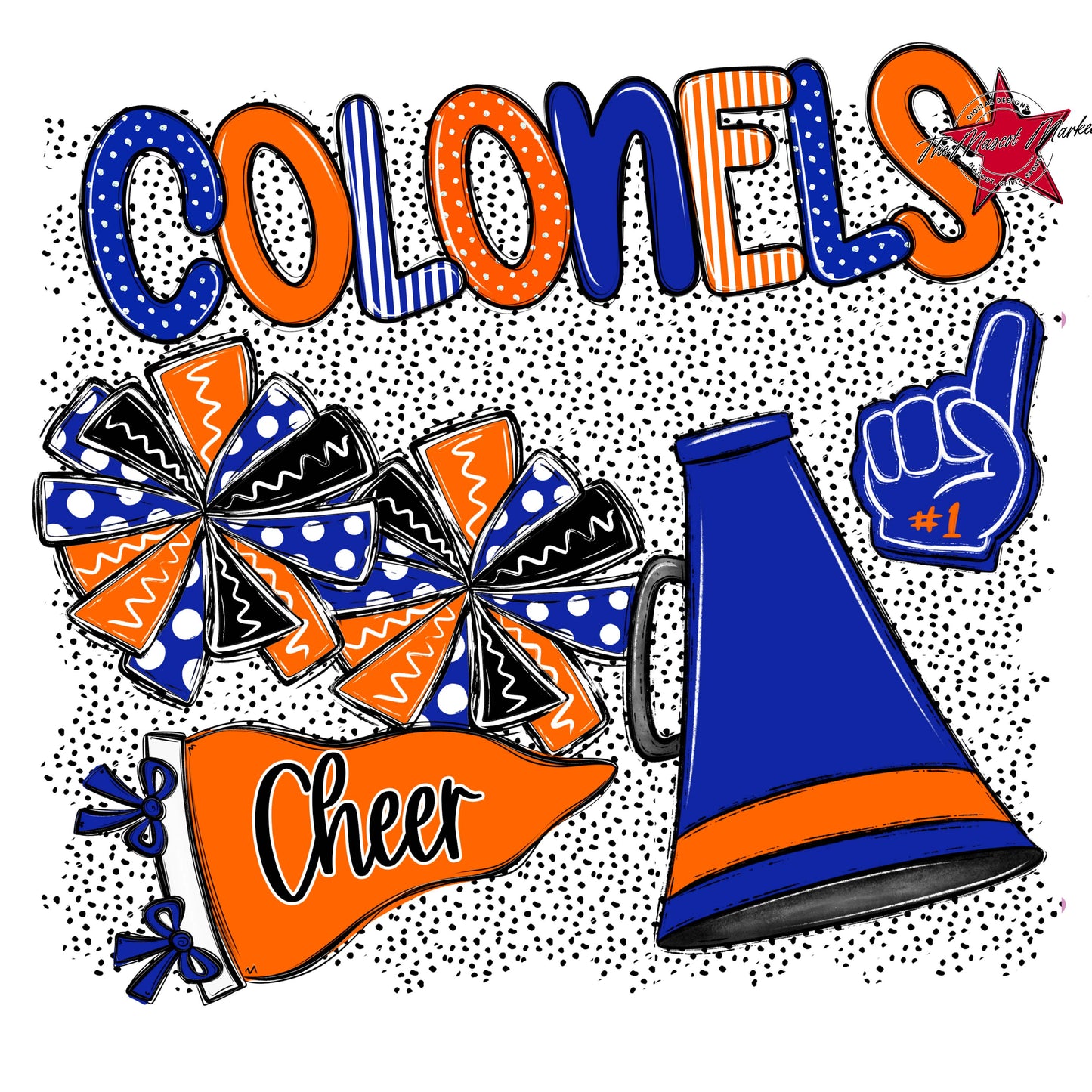 Colonels Cheer Spirit-Royal Blue & Orange