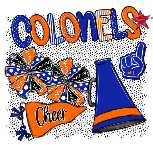 Colonels Cheer Spirit-Royal Blue & Orange