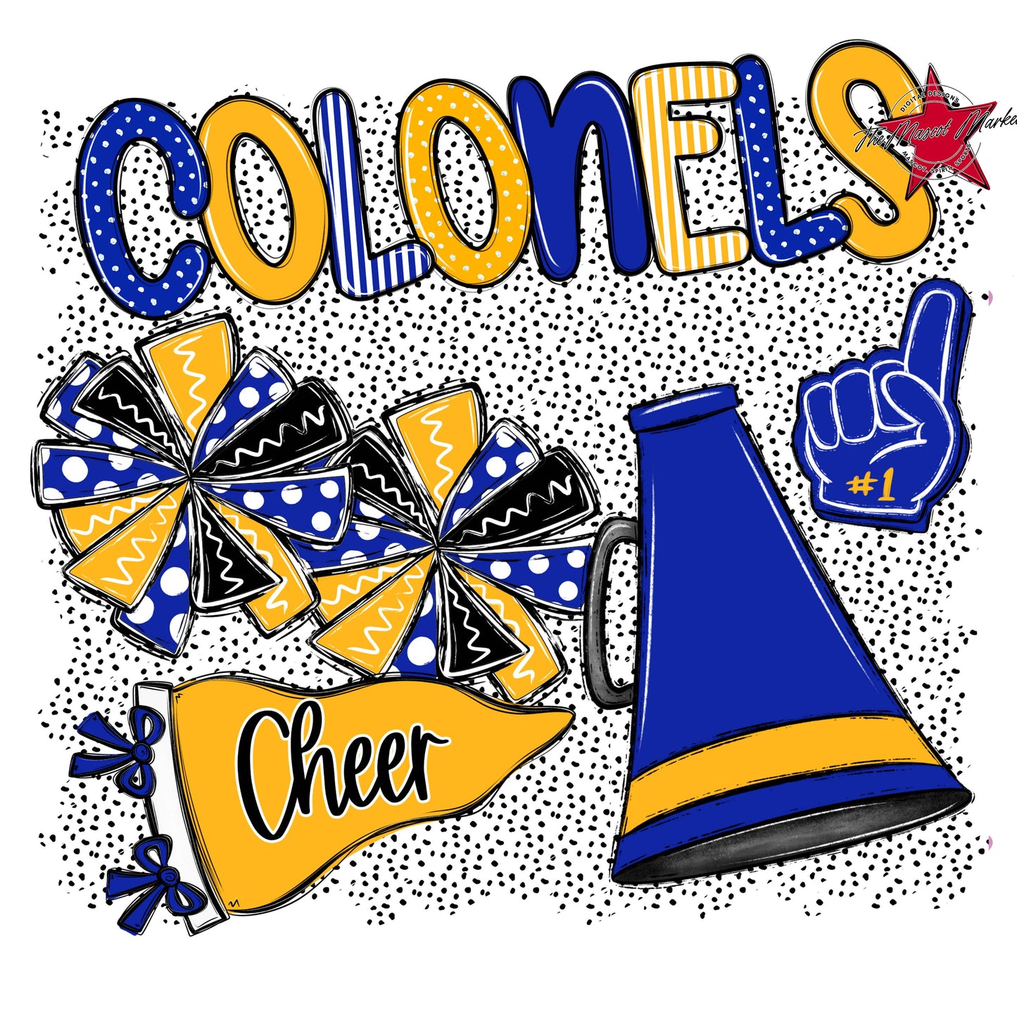 Colonels Cheer Spirit-Royal Blue & Yellow