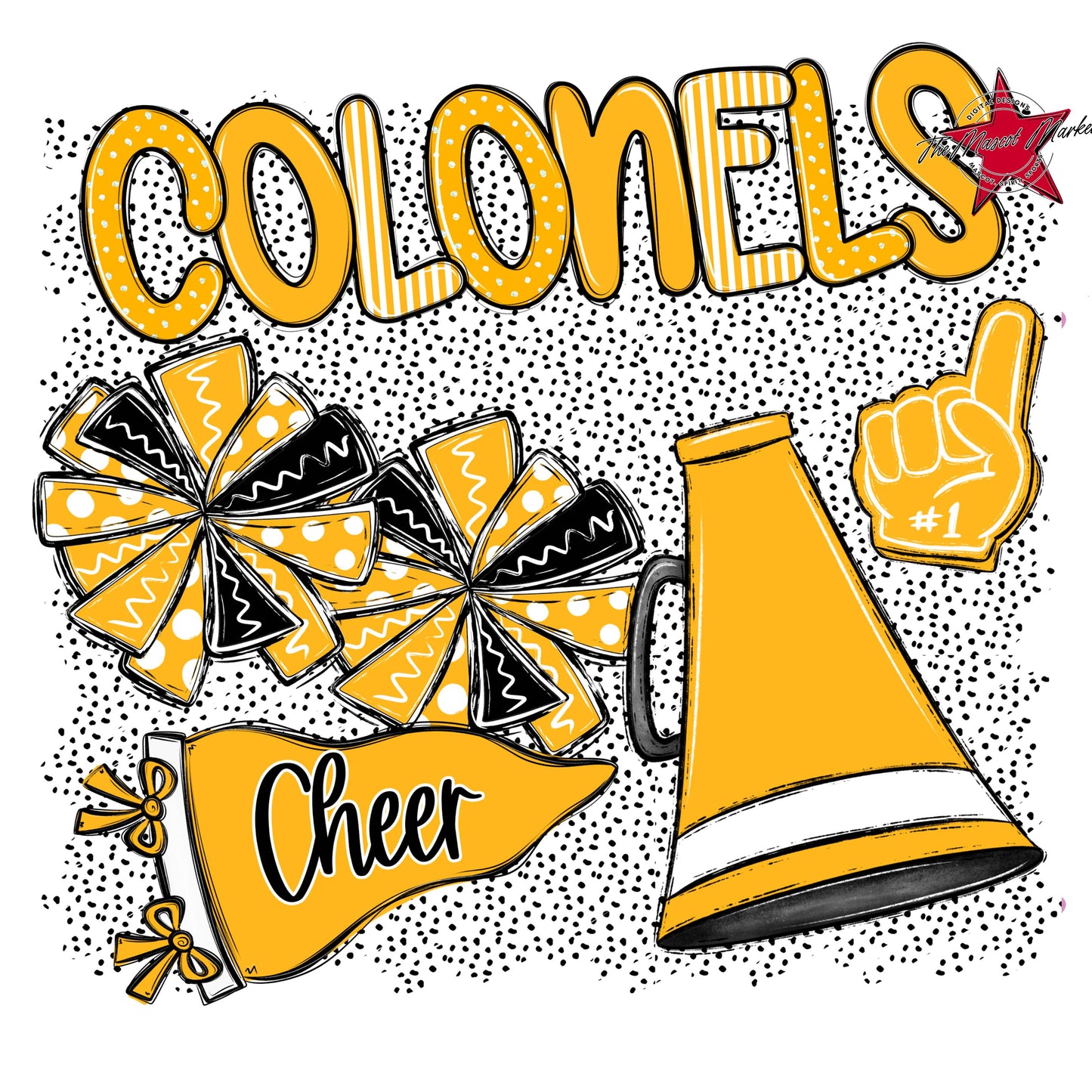 Colonels Cheer Spirit-Yellow