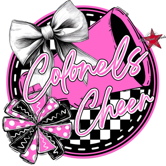 Colonels Circle Cheer Frame-Baby Pink