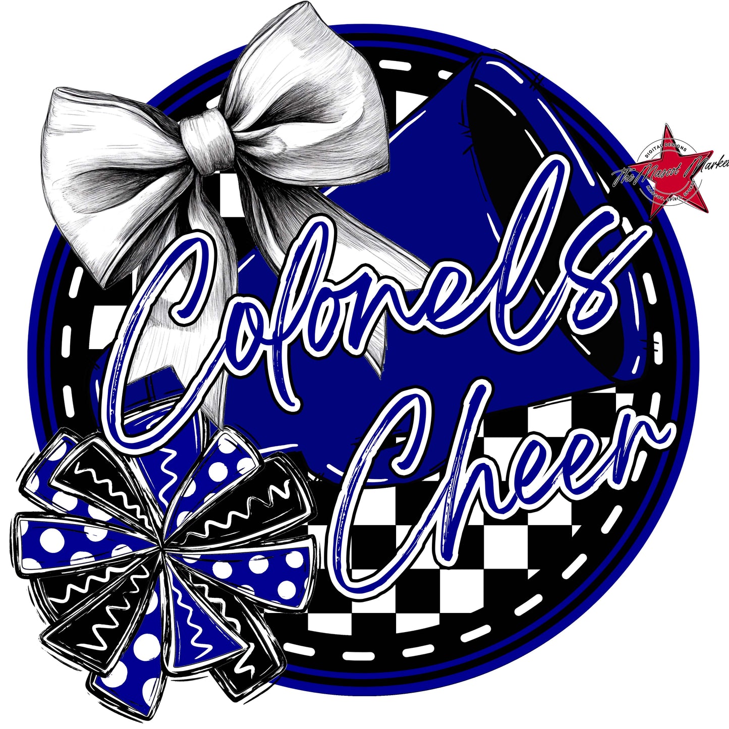 Colonels Circle Cheer Frame-Blue