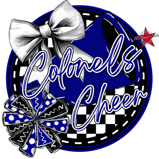 Colonels Circle Cheer Frame-Blue