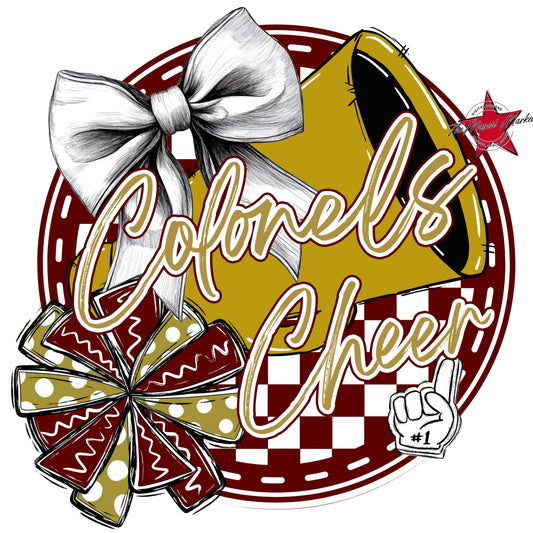 Colonels Circle Cheer Frame-Maroon & Gold
