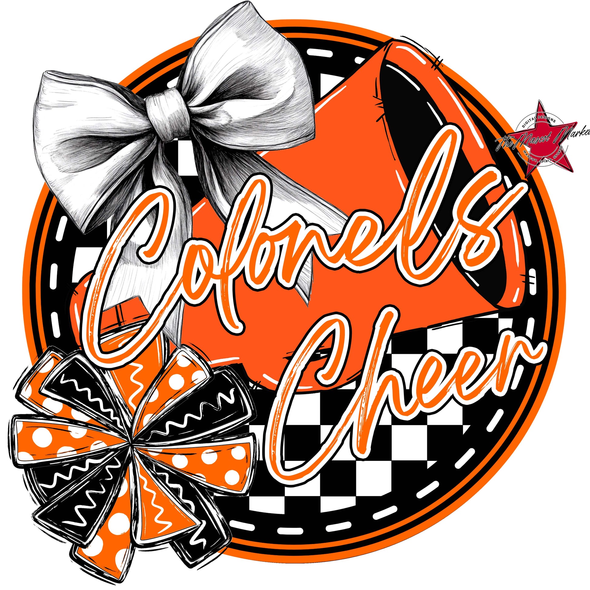 Colonels Circle Cheer Frame-Orange