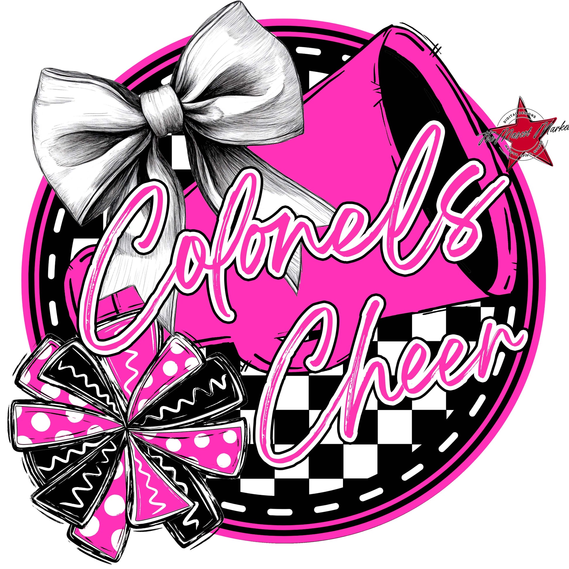 Colonels Circle Cheer Frame-Pink
