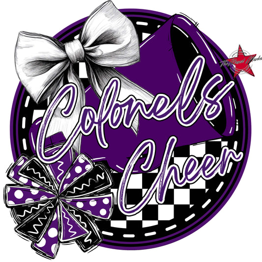 Colonels Circle Cheer Frame-Purple