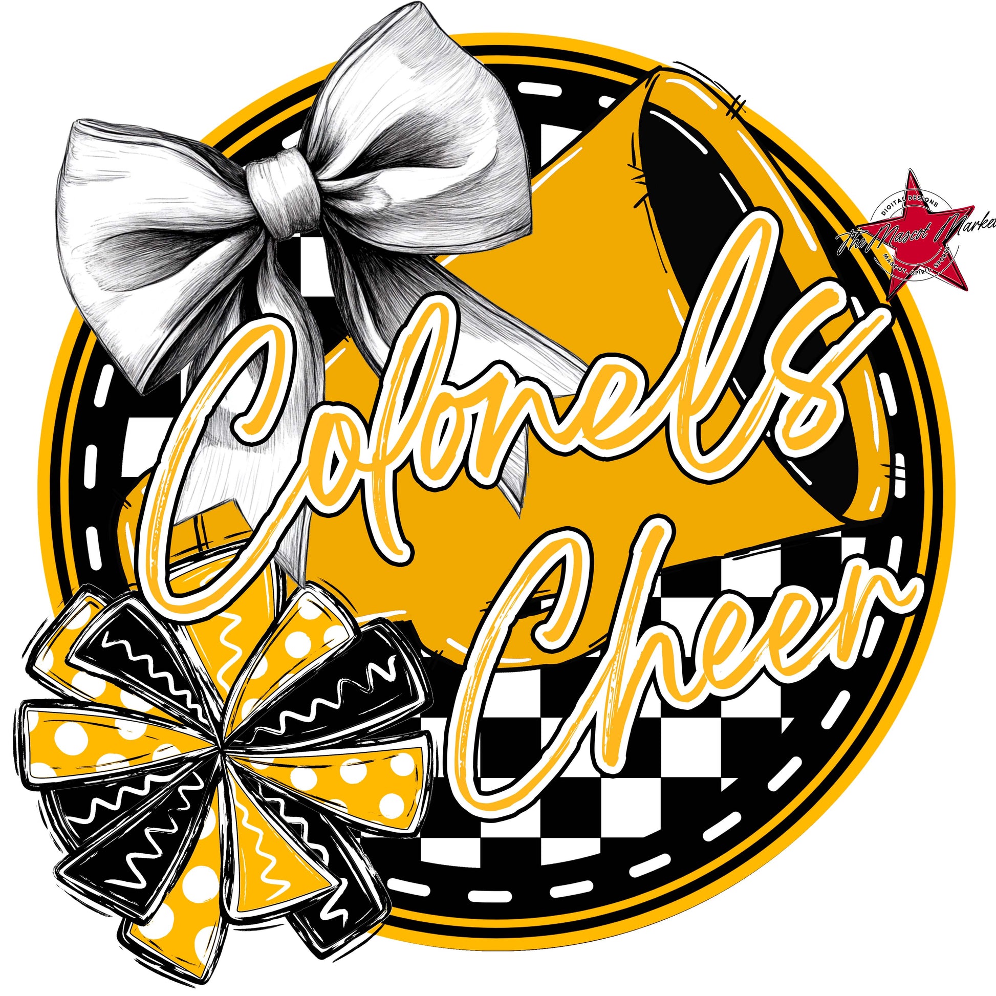 Colonels Circle Cheer Frame-Yellow
