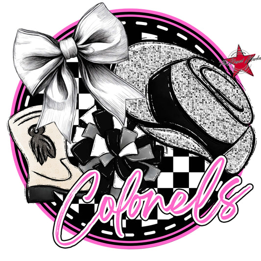 Colonels Circle Drillteam Frame-Baby Pink