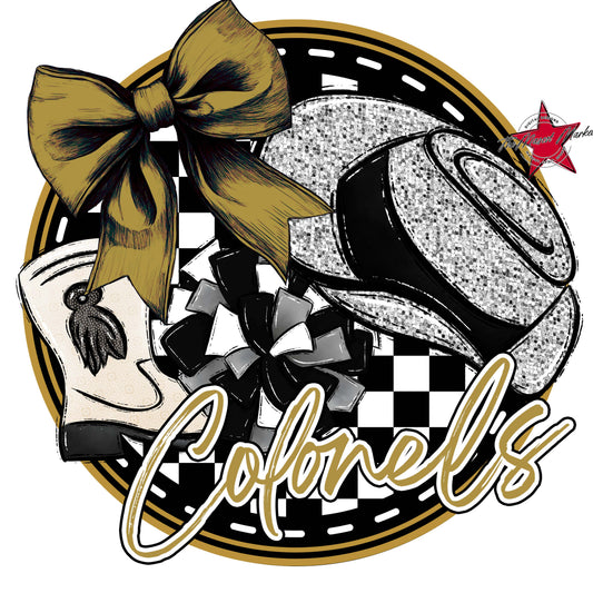 Colonels Circle Drillteam Frame-Gold