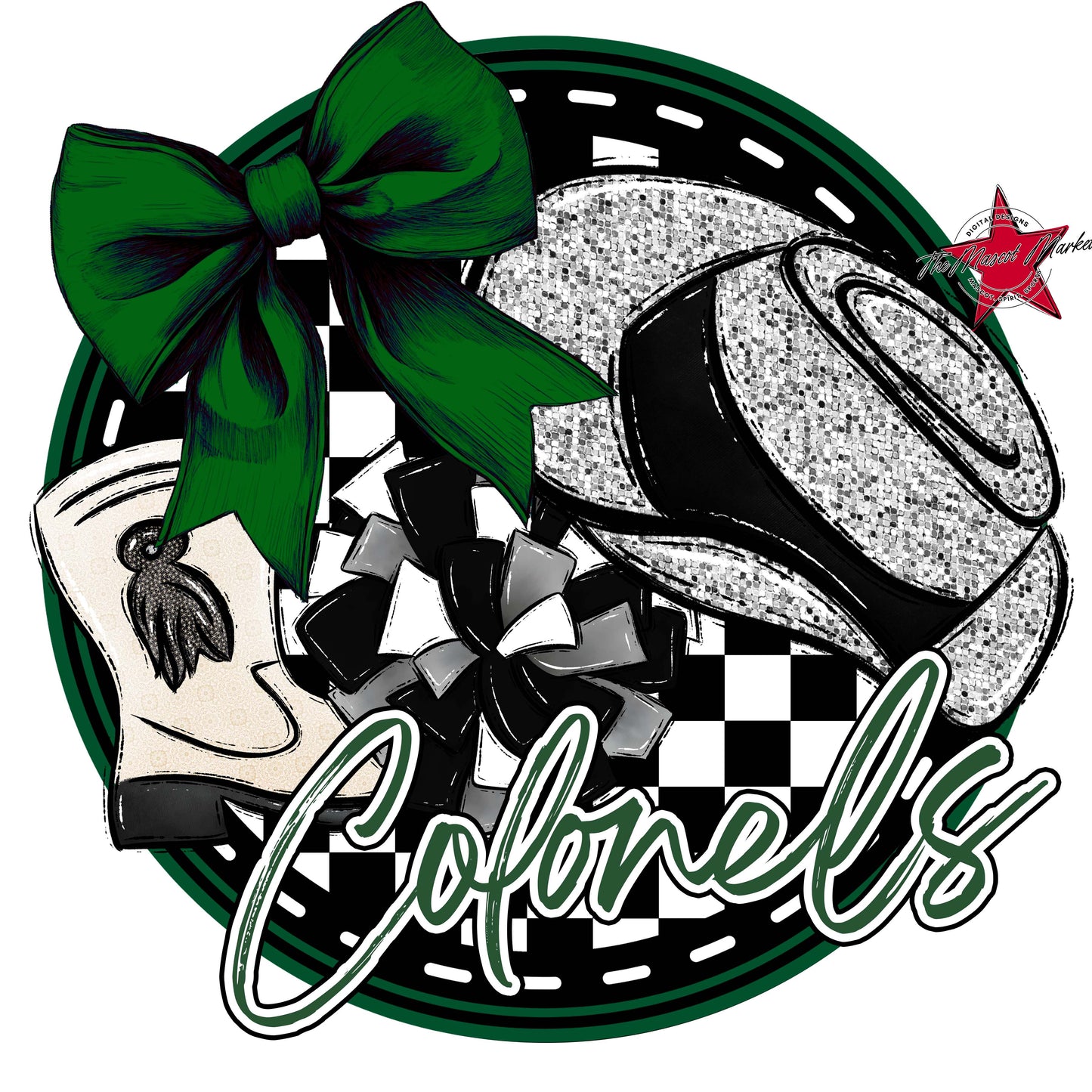 Colonels Circle Drillteam Frame-Green
