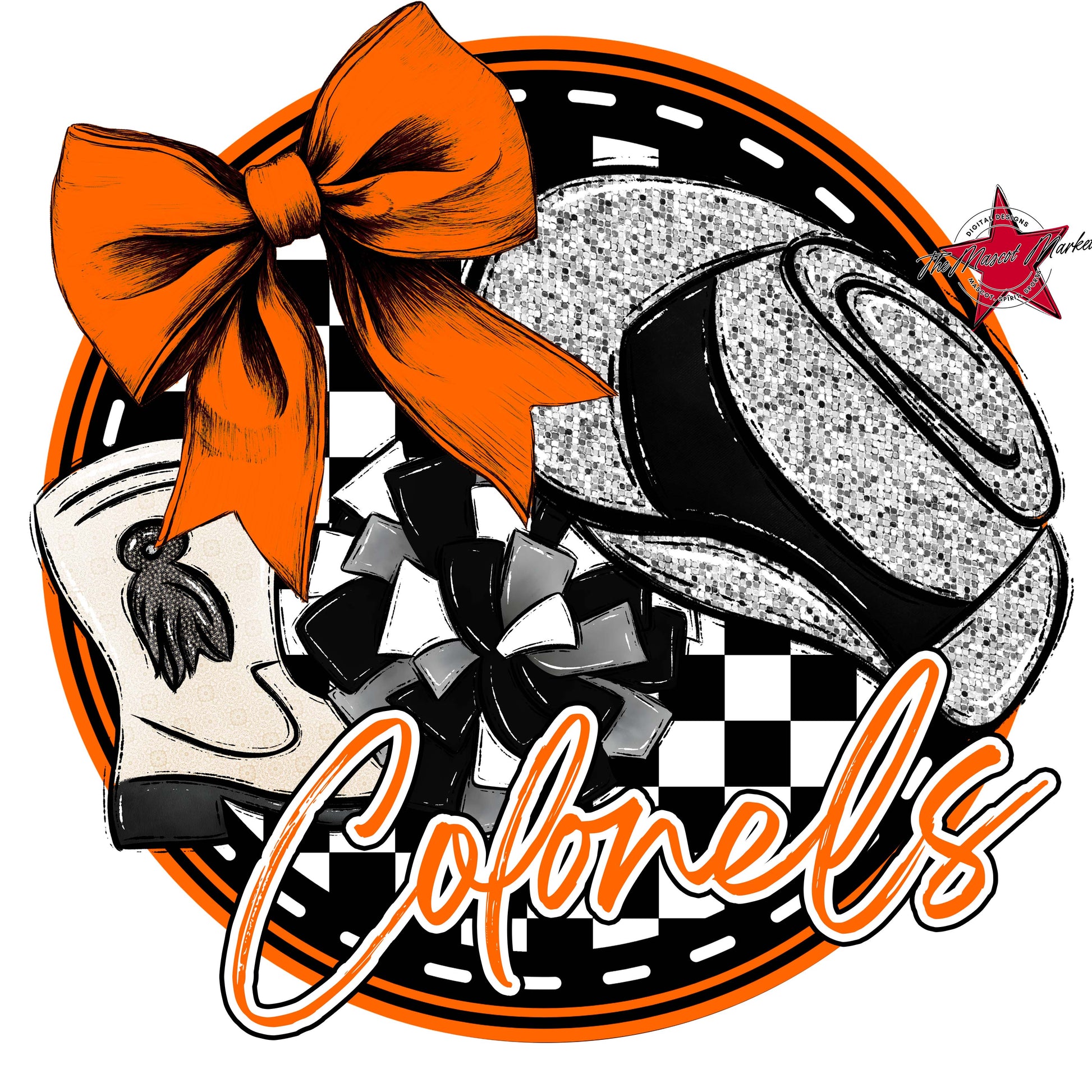 Colonels Circle Drillteam Frame-Orange