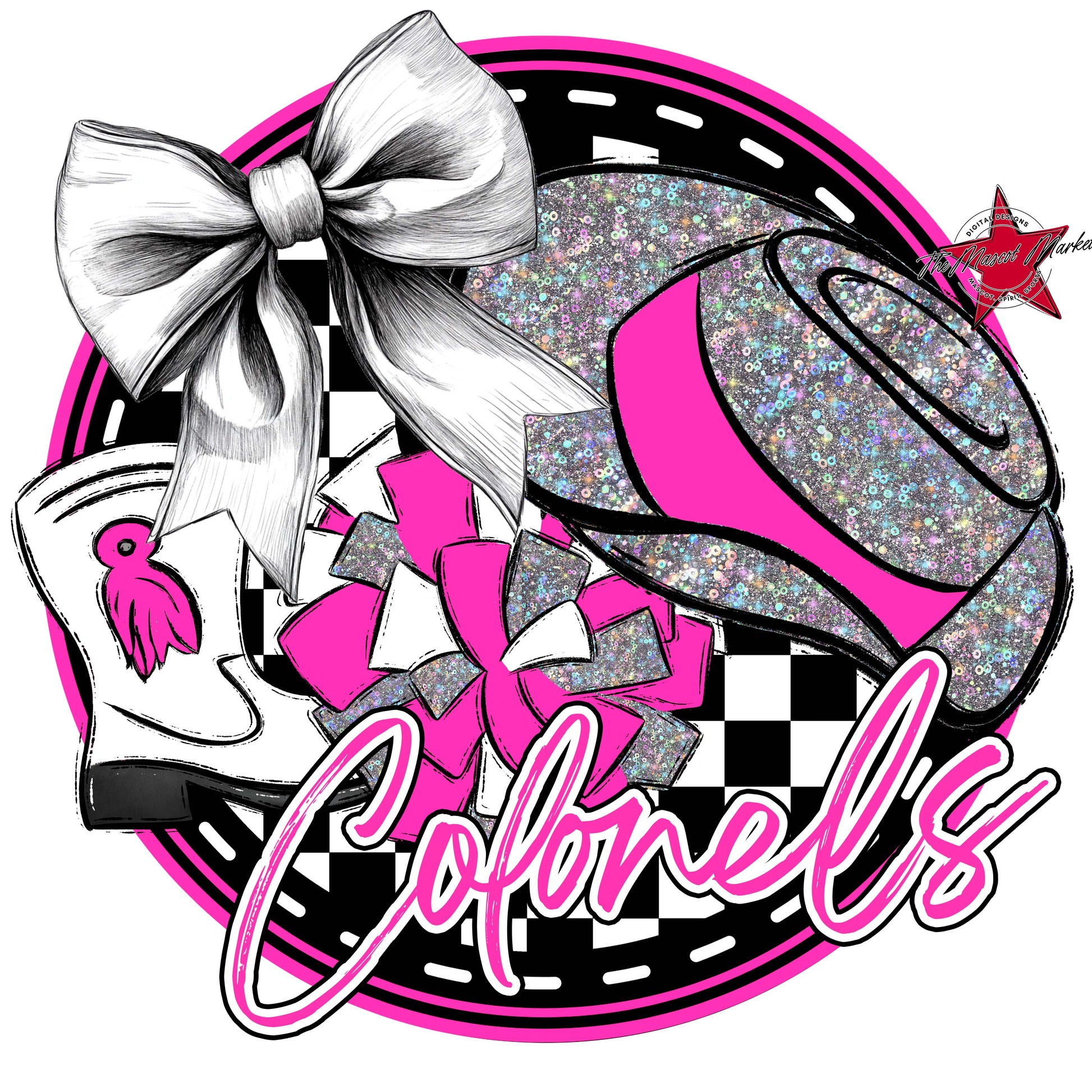 Colonels Circle Drillteam Frame-Pink