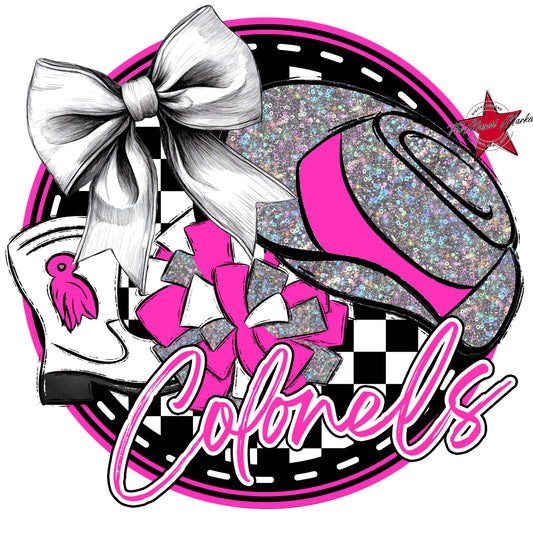 Colonels Circle Drillteam Frame-Pink