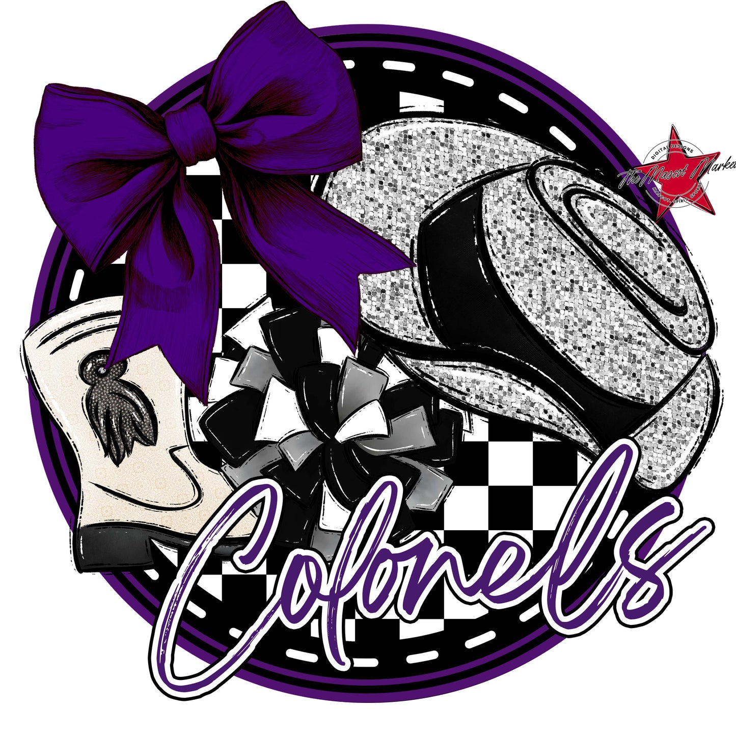 Colonels Circle Drillteam Frame-Purple